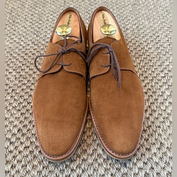 Men’s Gravati Brown Suede Lace Up Dress Shoe Size 8.5 Made in Italy - Picture 5 of 10